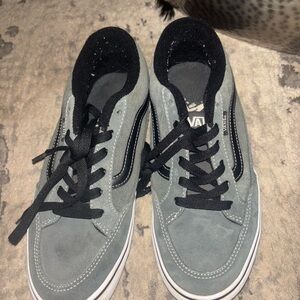 Vans Men's Black and Gray Suede Sneakers